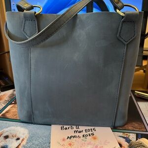 Portland Leather Brushed Leather STORM Market Tote